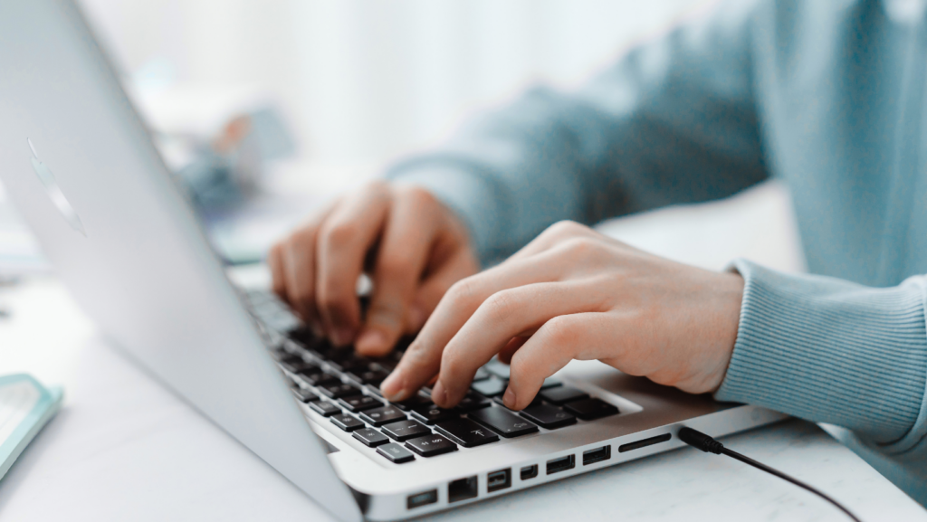 Person using laptop